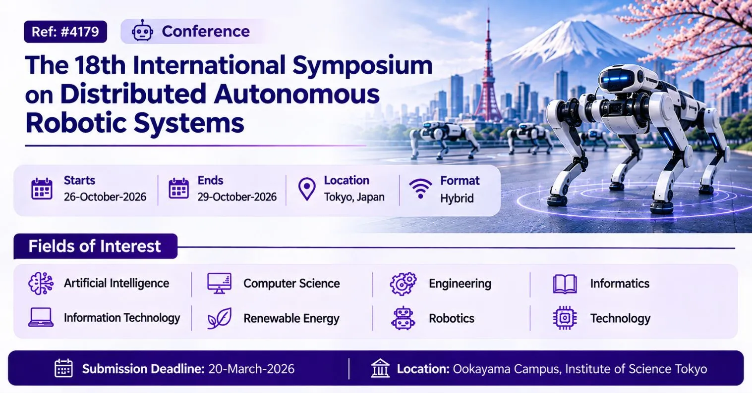 The 18th International Symposium on Distributed Autonomous Robotic Systems